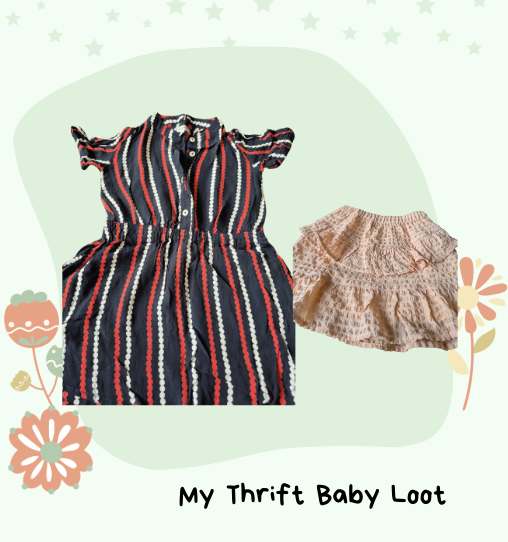 Preloved Tommy Hilfiger frock and skirt by hop (2-3 years)